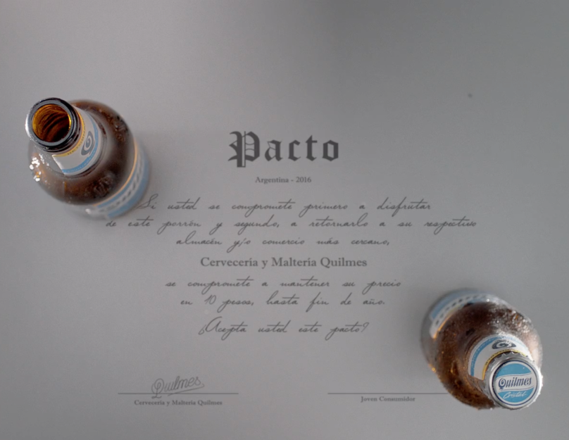 Pacto Porrón, un acuerdo entre Quilmes y los consumidores